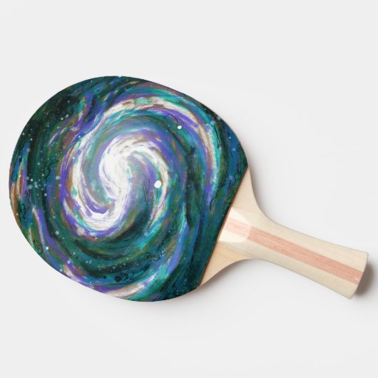 Emerald en Paarse Galaxy Tafeltennisbatje (Zijkant)