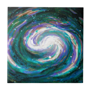 Emerald en Paarse Galaxy Tegeltje