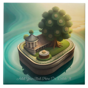 Emerald Enchantment - Droomhuis, boom van het leve Tegeltje