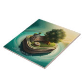 Emerald Enchantment - Droomhuis, boom van het leve Tegeltje (Zijkant)