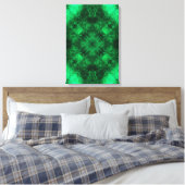 Emerald Energy Mandala Fractale Kunst Canvas Afdruk (Insitu (Slaapkamer))