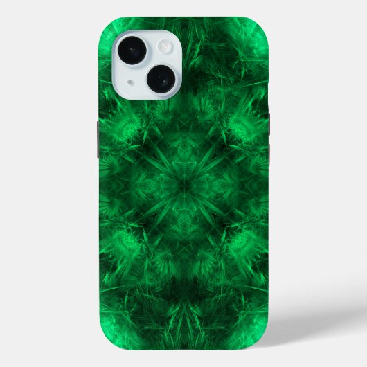 Emerald Energy Mandala Fractale Kunst Case-Mate iPhone Case (Achterkant)