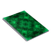 Emerald Energy Mandala Fractale Kunst Notitieboek (Rechterzijde)