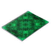 Emerald Energy Mandala Fractale Kunst Notitieboek (Linkerzijde)