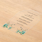 Emerald Eucalyptus Mountain bruiloft uitnodiging (Laagn)