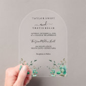 Emerald Eucalyptus Mountain bruiloft uitnodiging (Insitu (Draagbaar))