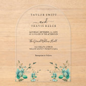 Emerald Eucalyptus Mountain bruiloft uitnodiging (Voorkant)