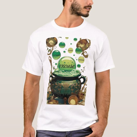 Emerald Excuses Cauldron Graphic Tee T-shirt (Voorkant)