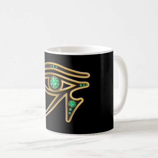 Emerald Eye of Ra in Gold Mok (Voorkant rechts)