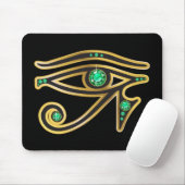 Emerald Eye of Ra in Gold Muismat (Met muis)