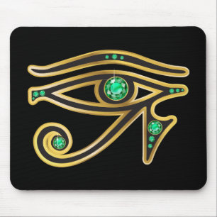 Emerald Eye of Ra in Gold Muismat