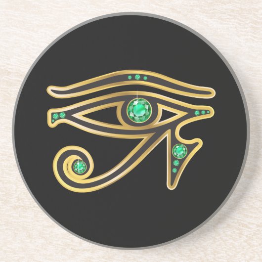 Emerald Eye of Ra in Gold Onderzetter (Voorkant)