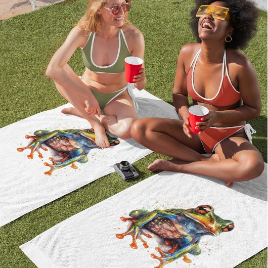 Emerald Eye Rainforest Frog Badhanddoek