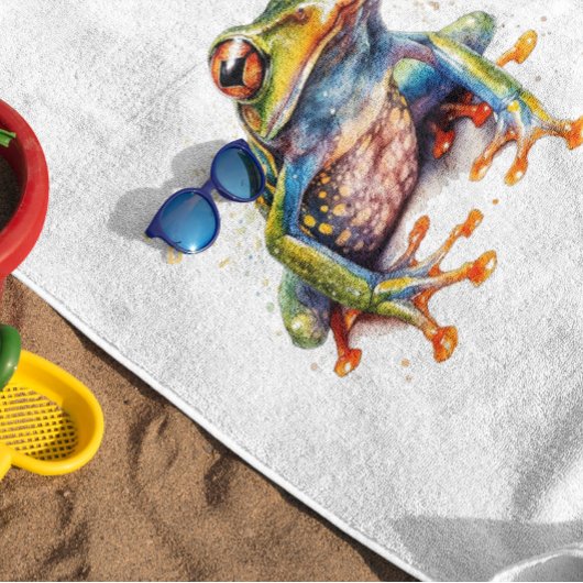 Emerald Eye Rainforest Frog Badhanddoek