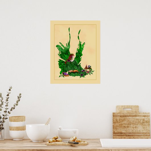 Emerald Faerie Poster (Keuken)