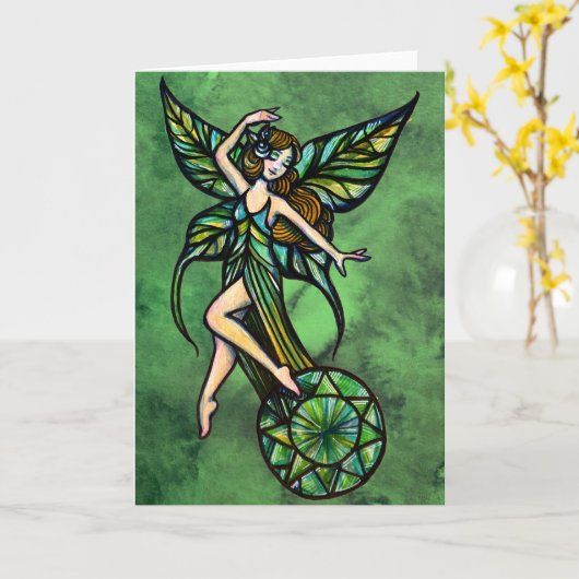 Emerald Fairy Kaart (Gele Bloem)