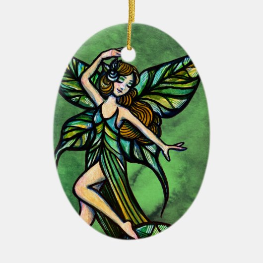 Emerald Fairy Keramisch Ornament (Voorkant)