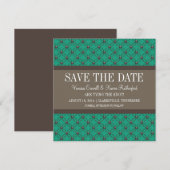 Emerald Fancy Lattice Save the Date Invite (Voorkant / Achterkant)