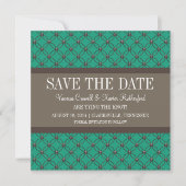 Emerald Fancy Lattice Save the Date Invite (Voorkant)