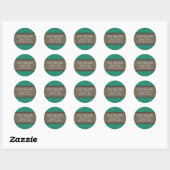 Emerald Fancy Lattice Save the Date Stickers (Vel)