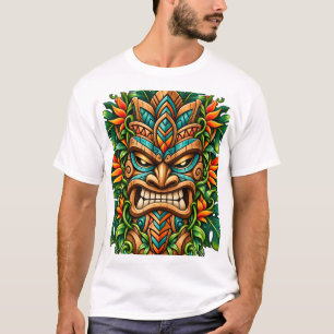 Emerald Fern Tiki Masker T-shirt