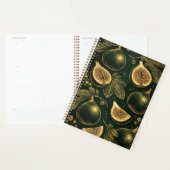 Emerald Fig Planner Cover Gold Botanical Accents  (Display)