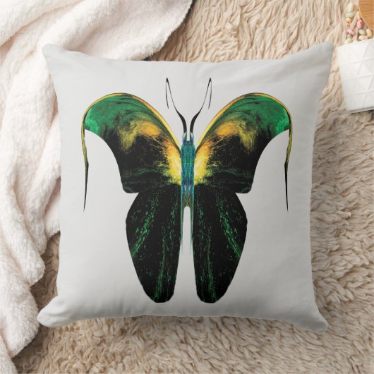 Emerald Flame Butterfly – Surreal Nature Form Kussen (Deken)