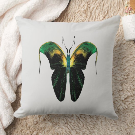 Emerald Flame Butterfly – Surreal Nature Form Kussen (Deken)