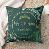 Emerald Floral Brown Princess Quinceañera Keepomwi Kussen (Deken)