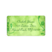 Emerald Floral Shamrocks Adres Label (Voorkant)