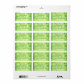 Emerald Floral Shamrocks Adres Label (Full Sheet)
