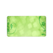 Emerald Floral Shamrocks Print-at-home Label (Voorkant)