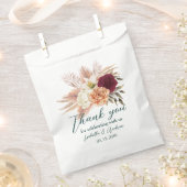Emerald Floral Wedding Bedankt Bag Bedankzakje (Geknipt)