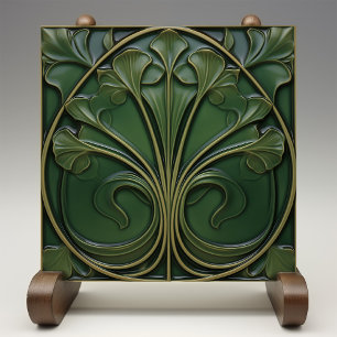 Emerald Flourish: geïnspireerd door Art Nouveau Tegeltje
