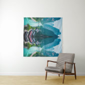 Emerald Flow: wandtapijt van de Schilderachtig Mou Wandkleed (In Situ (horizontaal))