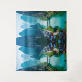 Emerald Flow: wandtapijt van de Schilderachtig Mou Wandkleed (Voorkant)