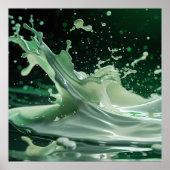 Emerald Fluid Dynamics Splash-Poster Poster (Voorkant)