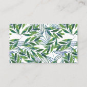 Emerald Foliage Pattern - Therapeut Visitekaartje (Achterkant)