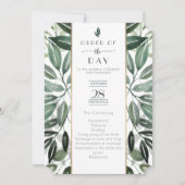 Emerald Forest Gilded Lijst Orde van dienst Kaart (Voorkant)