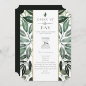 Emerald Forest Gilded Lijst Orde van dienst Kaart (Voorkant / Achterkant)