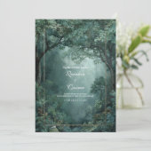 Emerald Forest Gold Frame Misty Woodland Kaart (Staand voorkant)