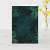 Emerald Forest Mood – Deep Green Botanical Design Kaart (Gele Bloem)