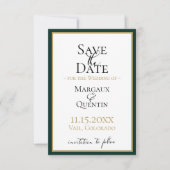 Emerald Forest Save the Date Aankondiging (Voorkant)