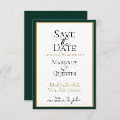 Emerald Forest Save the Date Aankondiging (Voorkant / Achterkant)