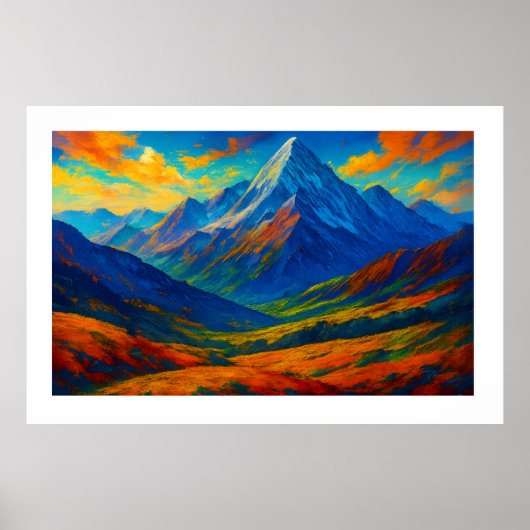 Emerald Forest Watercolor Canvas Poster (Voorkant)