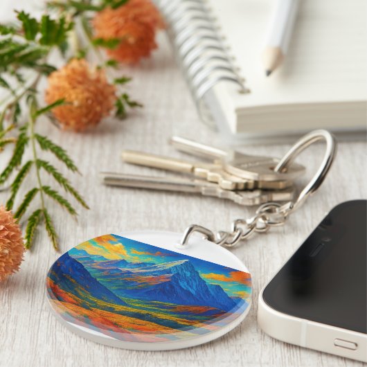 Emerald Forest Watercolor  Sleutelhanger (Voorkant Rechts)