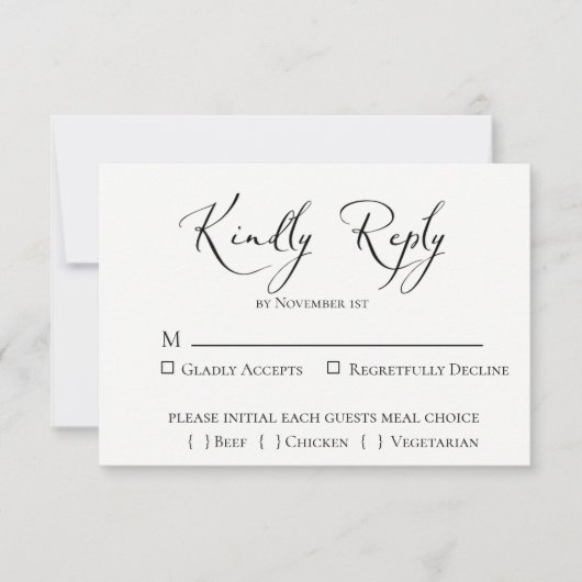 Emerald Forest Wedding RSVP-kaart RSVP Kaartje (Voorkant)