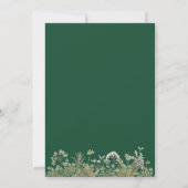 Emerald Forrest Green Faux geperste bloemen bruilo Kaart (Achterkant)