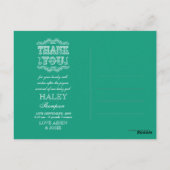  Emerald Foto Baby Bedankt Post Kaart (Achterkant)