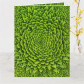 Emerald Fractal Bloom Kaart (Gele Bloem)